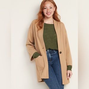 Ponte-Knit Cocoon Coat for Women